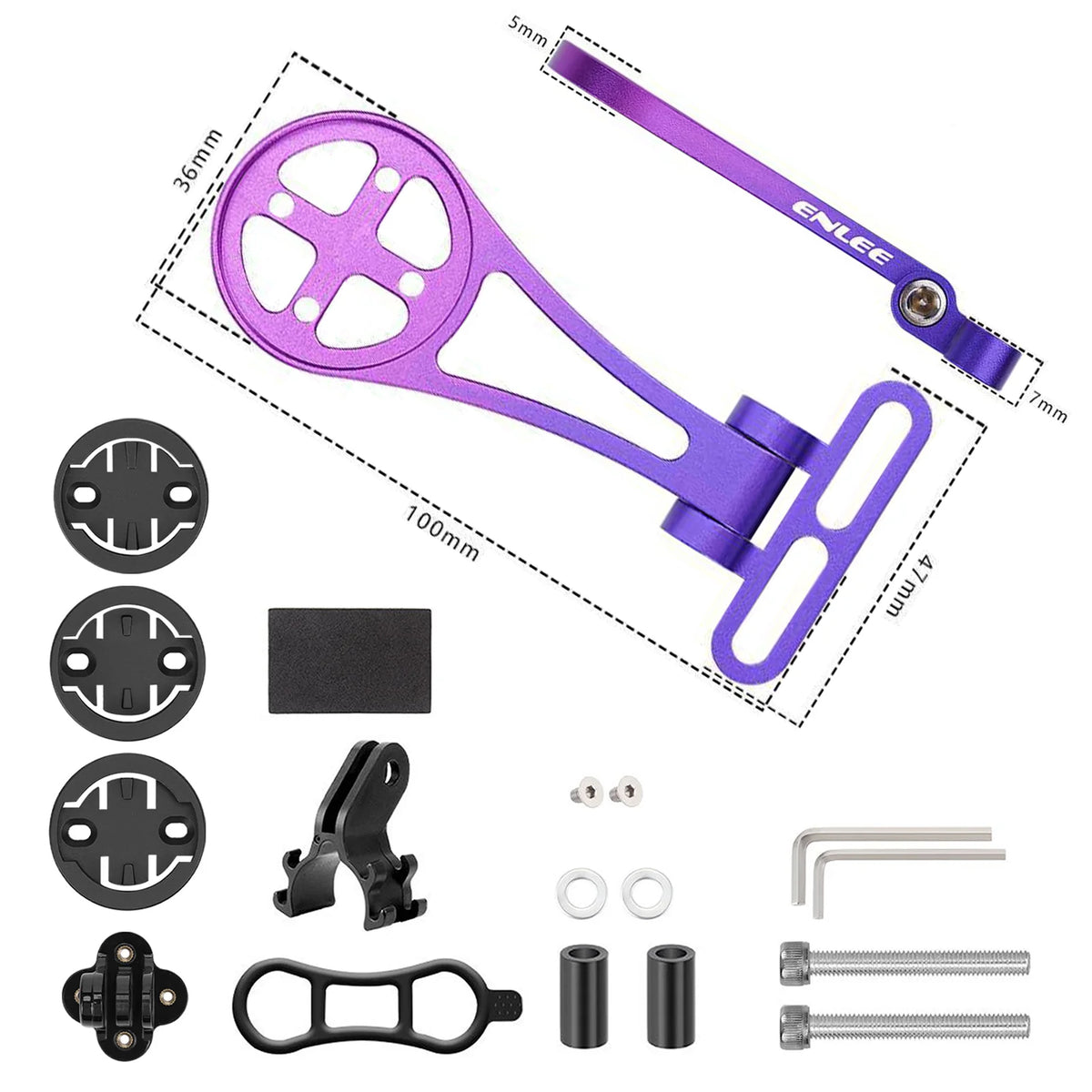 Aluminum Alloy Bike GPS Bracket & Light Mount – Garmin/Bryton/Wahoo Bike Computer Mount Nixie