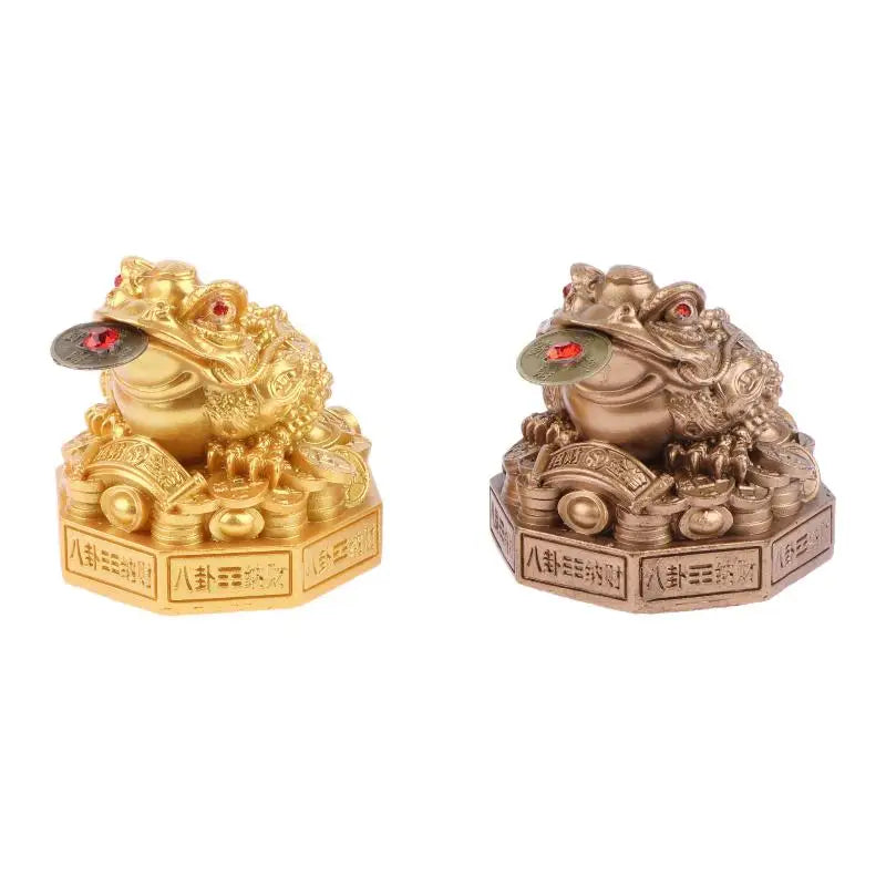 Feng Shui Money Frog Statue – Three-Legged Toad Figurine Decorative Figurine Nixie