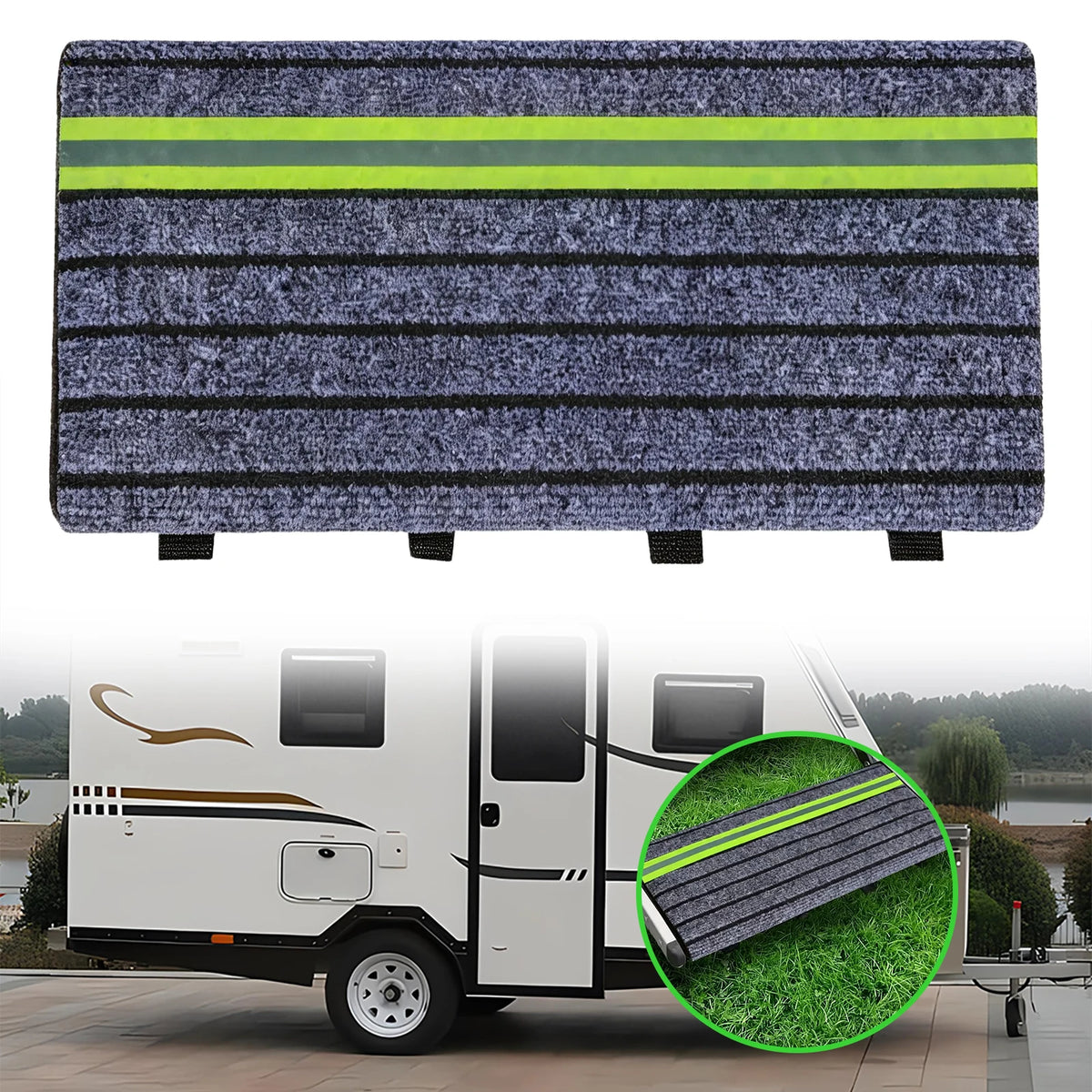 Non-Slip RV Step Cover Mat – Waterproof Motorhome Stair Carpet RV Step Cover Mat Nixie
