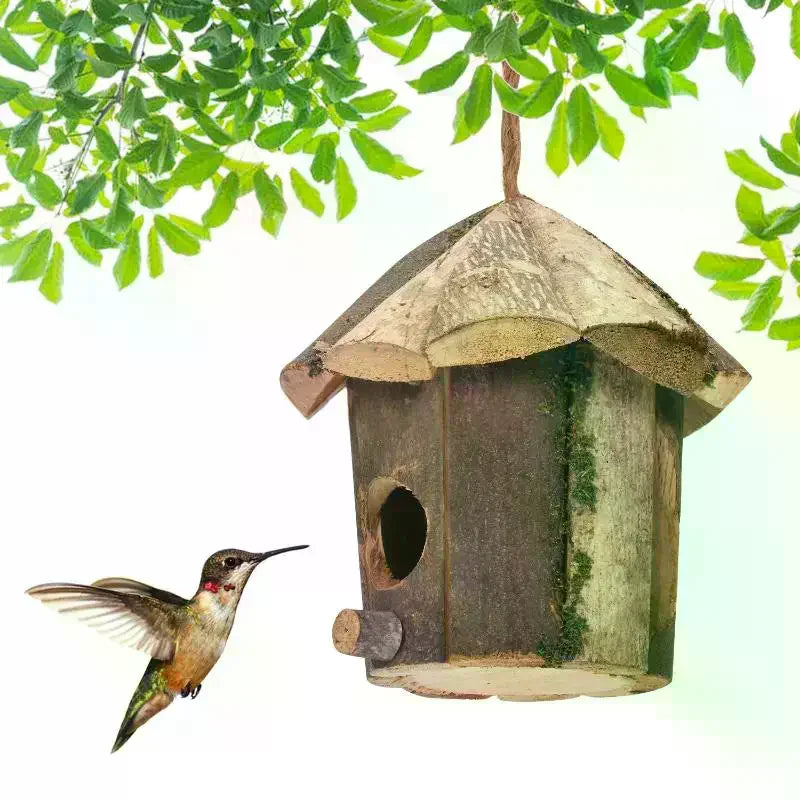 Natural Grass Woven Bird Hut – Outdoor Nesting Shelter Bird Nesting Hut Nixie