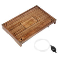 17" Wood Kung Fu Tea Tray | Vintage Chinese Tea Serving Tray Wood Tea Tray Nixie brown
