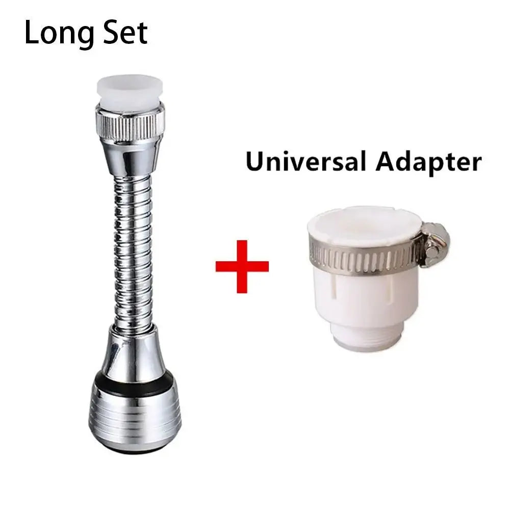 360° Rotating Faucet Aerator Extender – Dual Mode Water Saver Faucet Aerator Nixie Long Set