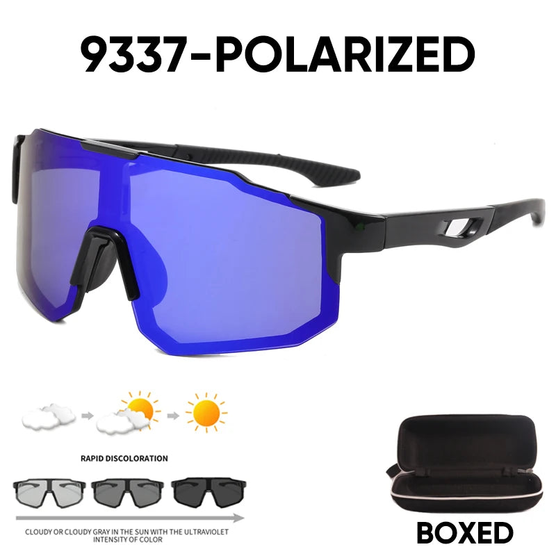 BUCKLOS UV400 Cycling Sunglasses – Lightweight Unisex Bike Goggles Cycling Sunglasses Nixie POLARIZED-BLUE