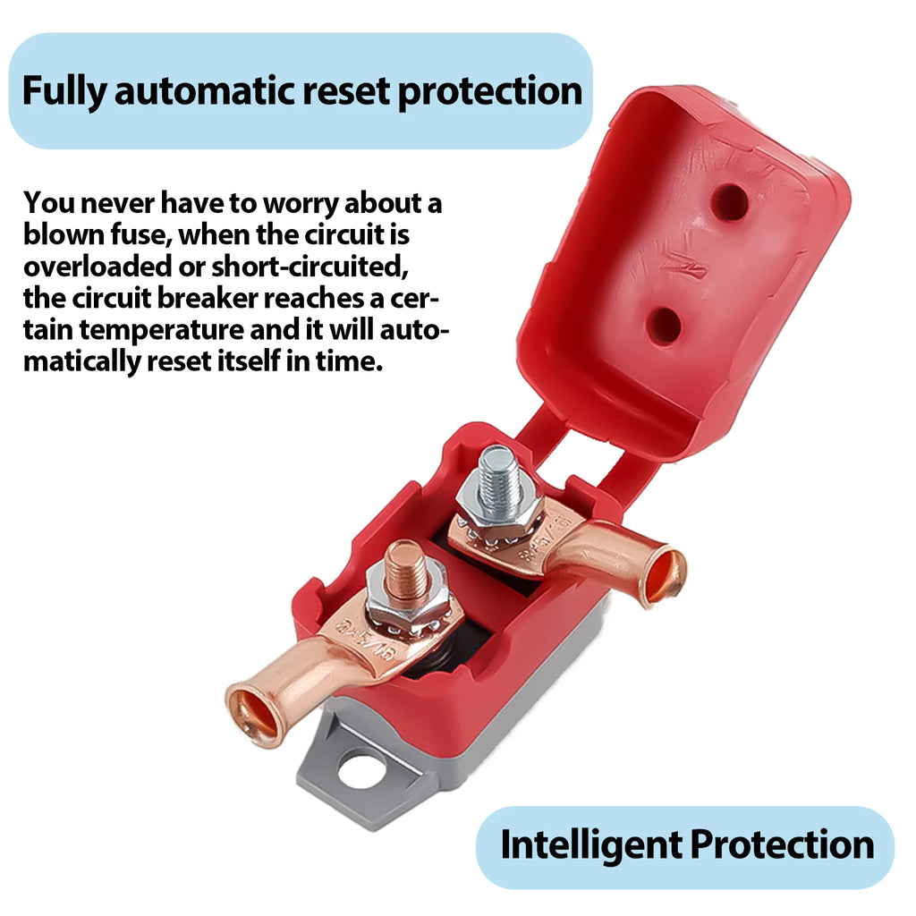 2Pcs 30 Amp Auto-Reset Circuit Breaker with Cover – Universal