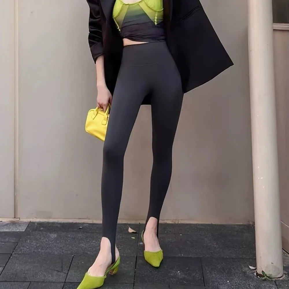 Women's High Waist Sharkskin Stretch Stirrup Leggings Women's Leggings Nixie