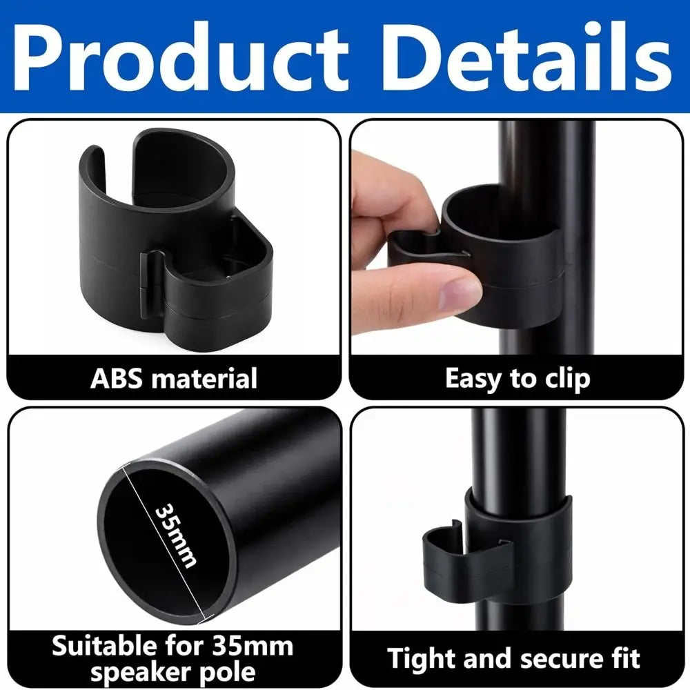 10pcs Speaker Pole Cable Clips 15/20/25mm – Cable Management