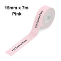 15mm Thermal Label Tape for P12 Q30 D30 Label Printers | Bekia Thermal Label Tape Nixie U15mmx7m pink