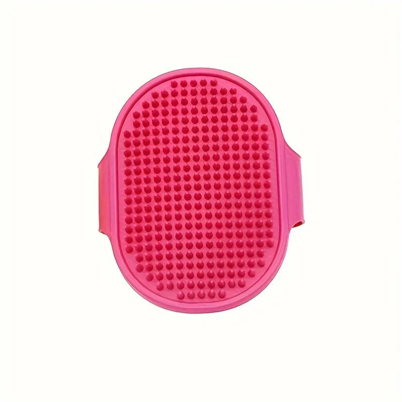 Silicone Pet Bath Brush – Cat & Dog Grooming Massage Comb Pet Grooming Brush Nixie Red