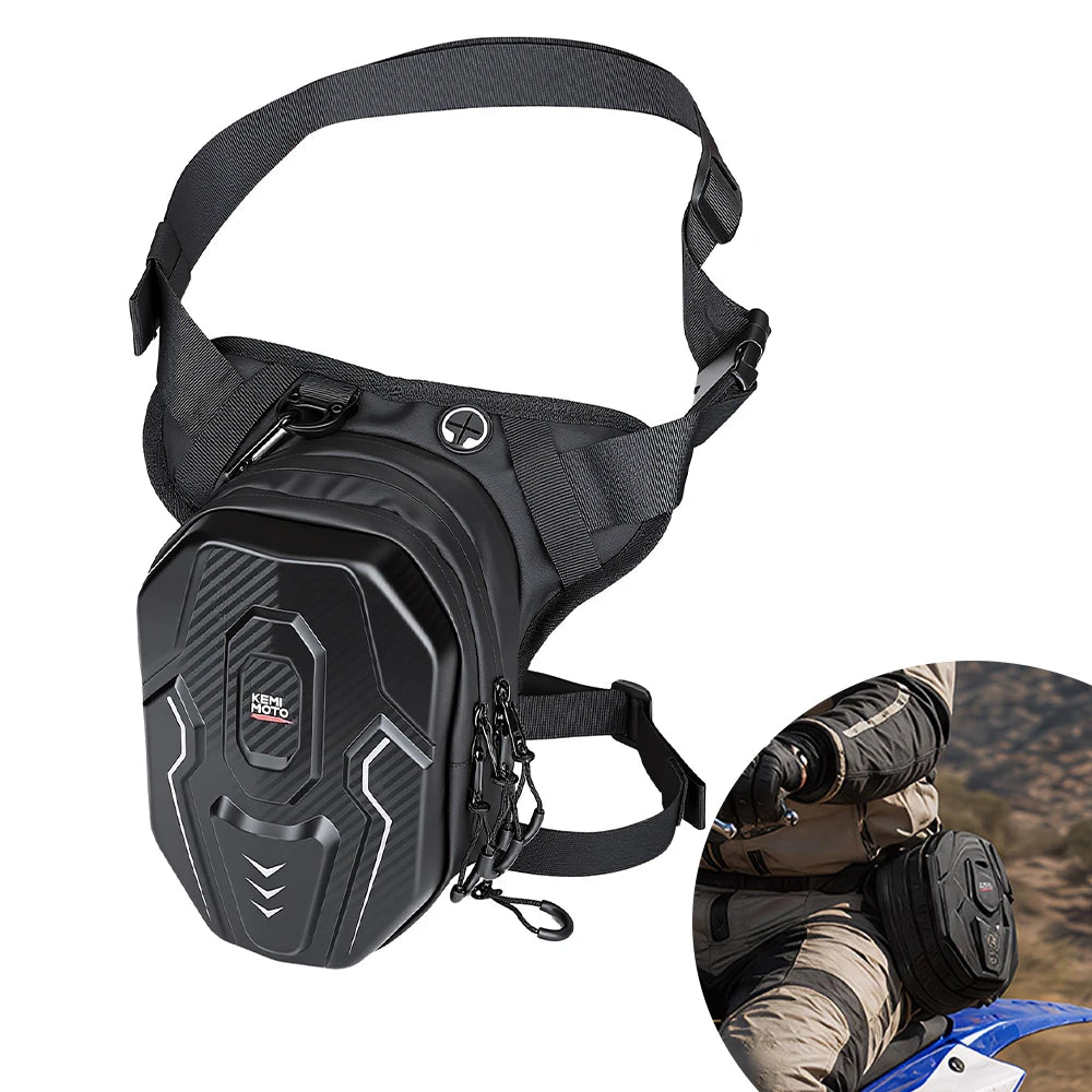 KEMITOUR EVA Hard Shell Motorcycle Leg Bag | Waterproof Thigh Pack Motorcycle Leg Bag Nixie