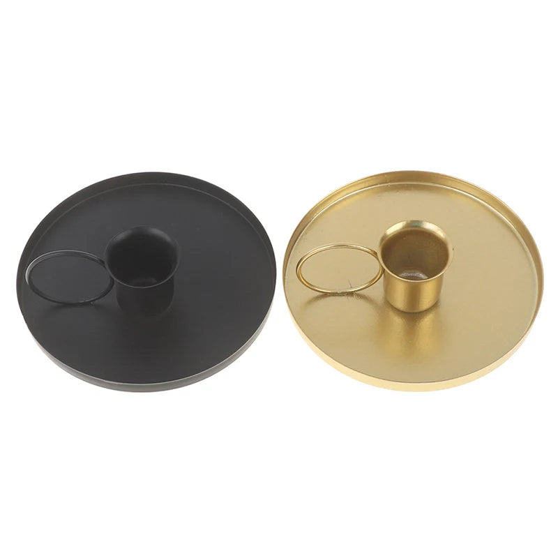 Black Gold Iron Pillar Candle Holder – Wedding & Home Decor Candle Holder Nixie