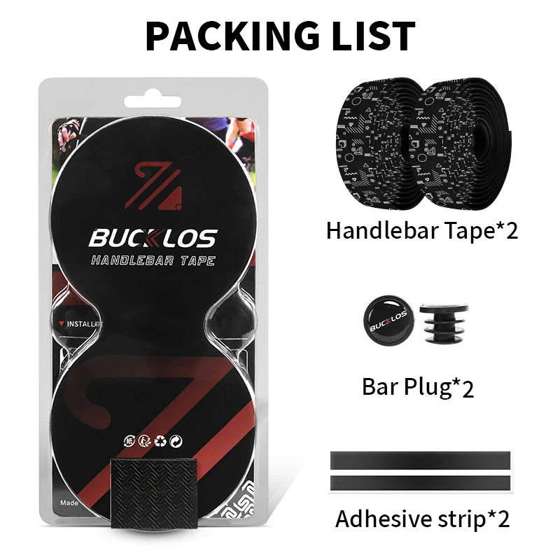 BUCKLOS Bike Handlebar Tape Anti-Slip Grip Wrap Road & Gravel Handlebar Tape Nixie