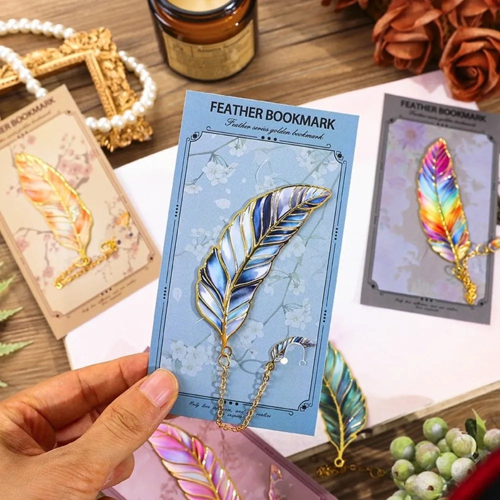 Colorful Metal Bookmark with Tassel Pendant – Student Gift Metal Bookmark Nixie