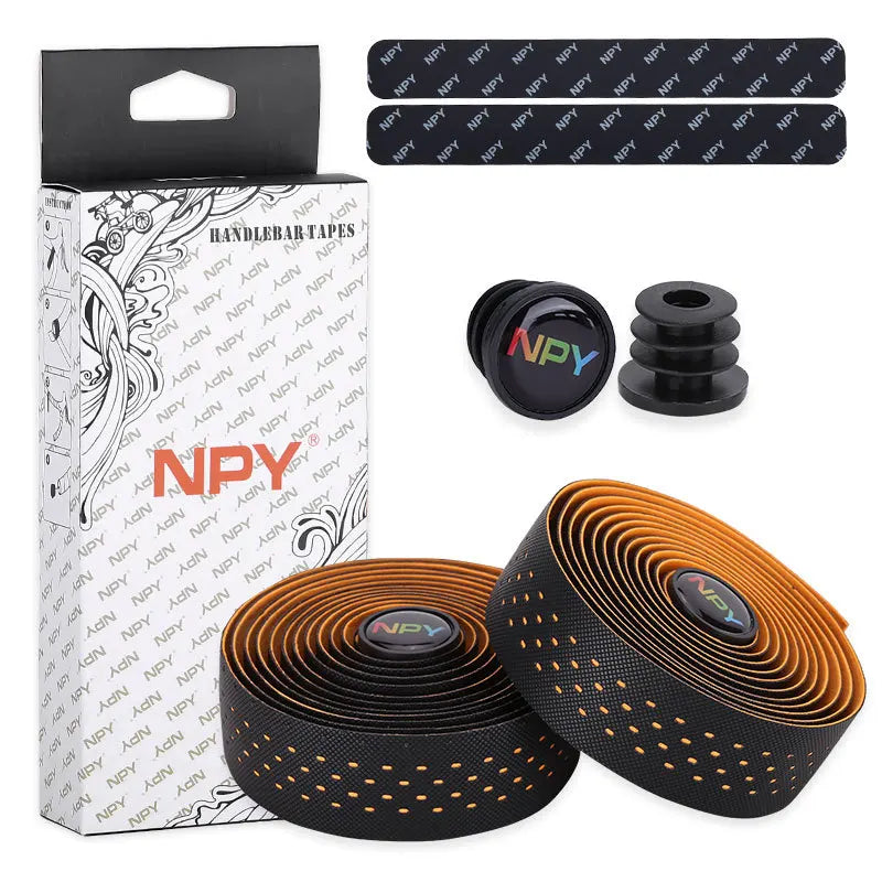 Road Bike Handlebar Tape Anti-Slip PU+EVA Cycling Bar Wrap Bike Handlebar Tape Nixie Orange Bike Tape
