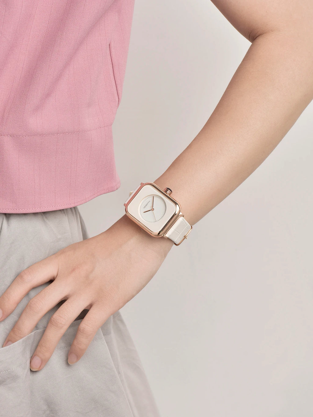 REBIRTH Women's Leather Quartz Watch – Minimalist Casual Style Women's Quartz Watch Nixie
