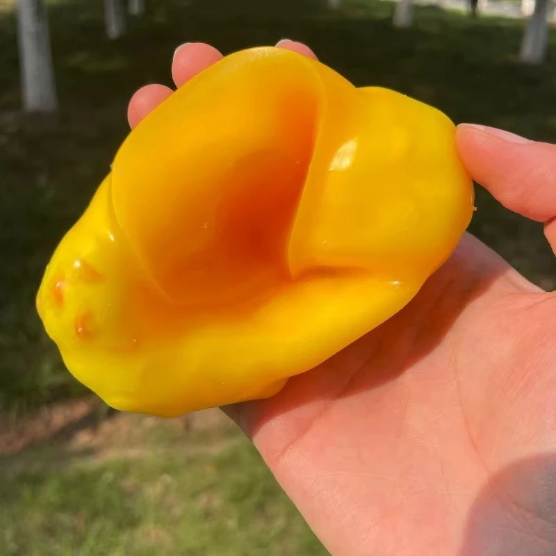 Caramel Pudding Squishy Toy – Food Shaped Squeeze Ball