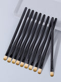 10-Piece Eye Makeup Brush Set – Eyeshadow, Liner & Brow Eye Makeup Brushes Nixie black