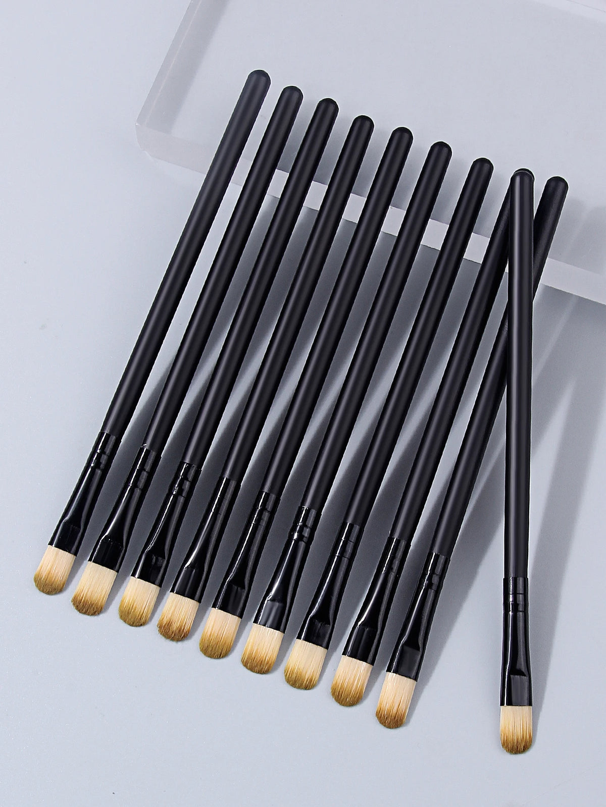 10-Piece Eye Makeup Brush Set – Eyeshadow, Liner & Brow Eye Makeup Brushes Nixie black