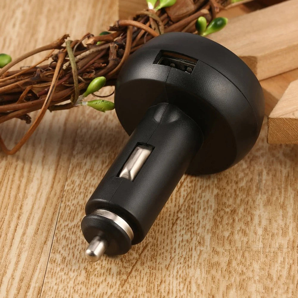3-in-1 Car Voltmeter Thermometer USB Charger 12/24V LED Car Voltmeter Gauge Nixie