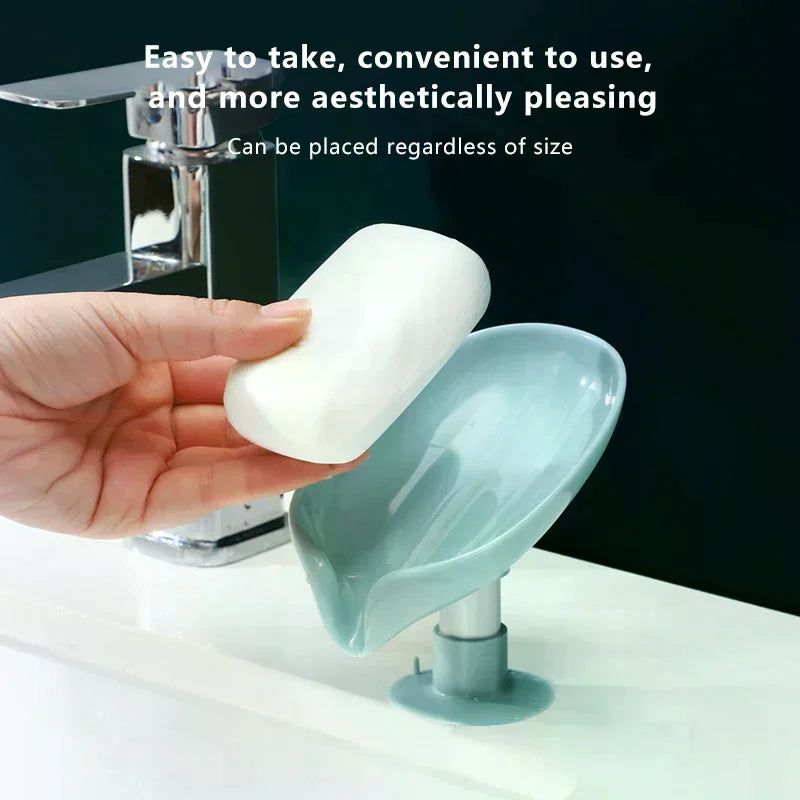 No-Drill Wall-Mounted Soap Dish Suction Cup with Drainer Soap Dish Nixie