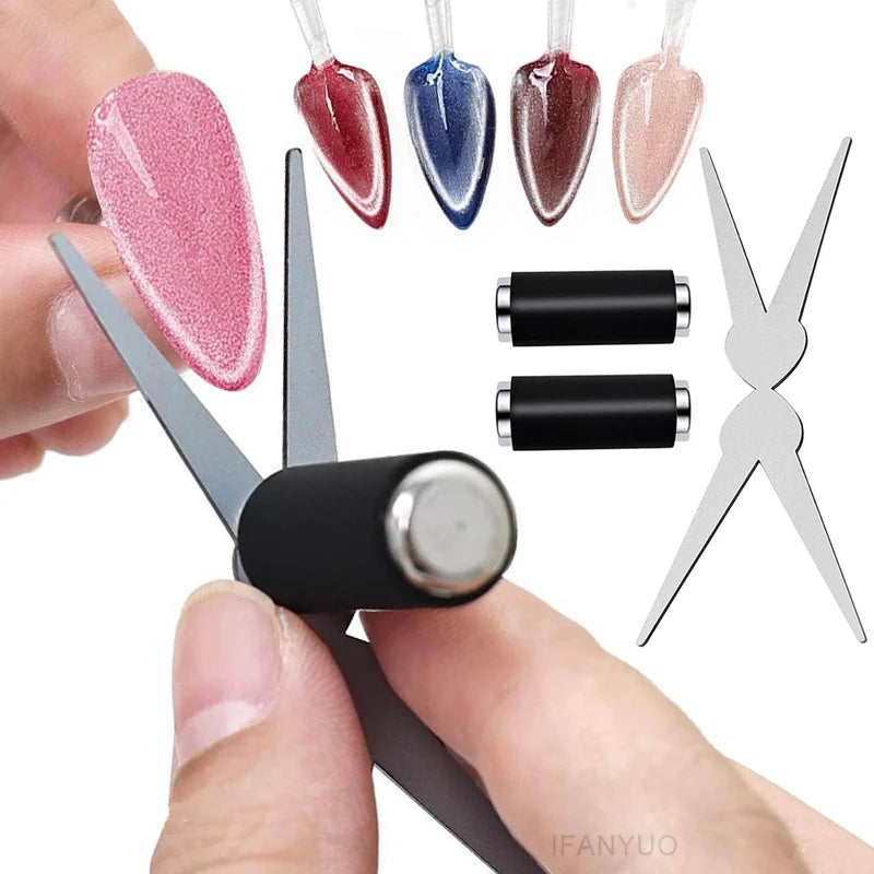 Y-Shaped Cat Eye Nail Magnet Tool – French Gel Polish DIY Nail Art Magnet Nixie
