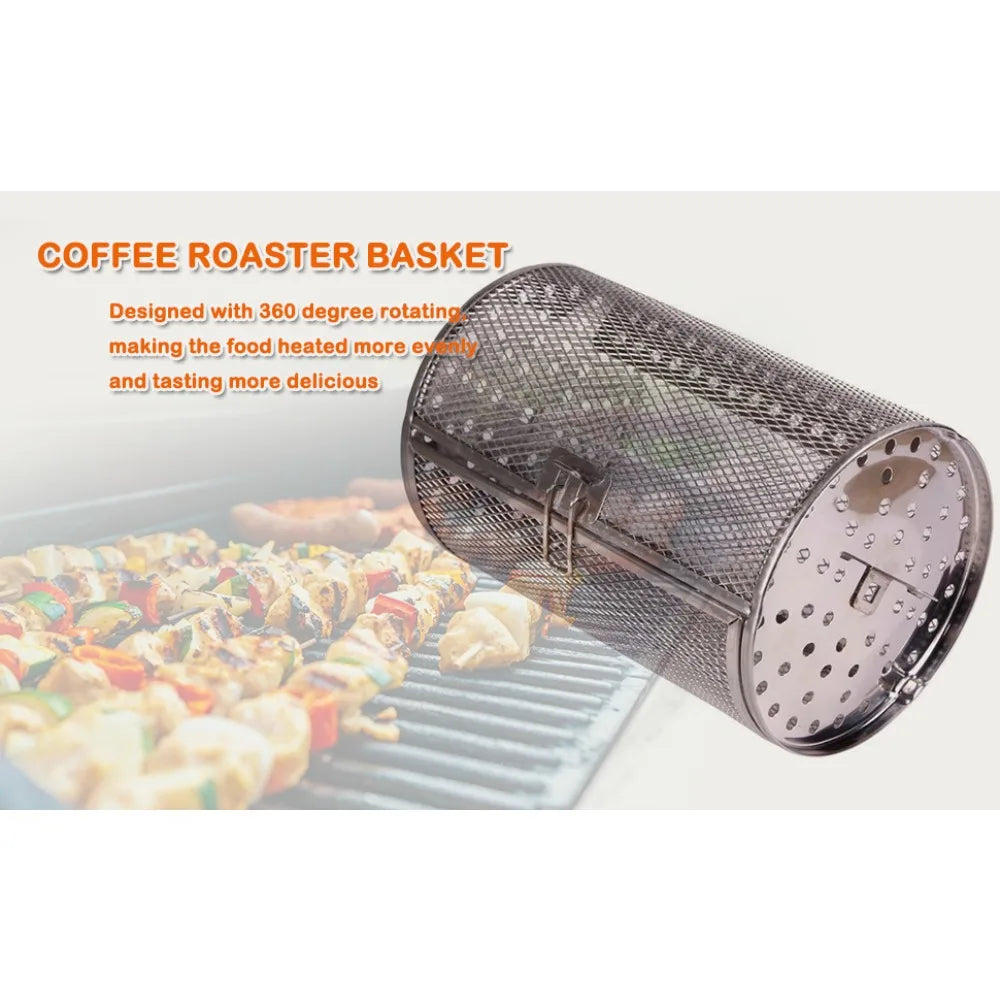 Rotating Oven Crisper Basket – Rolling Grill Cage & BBQ Drum