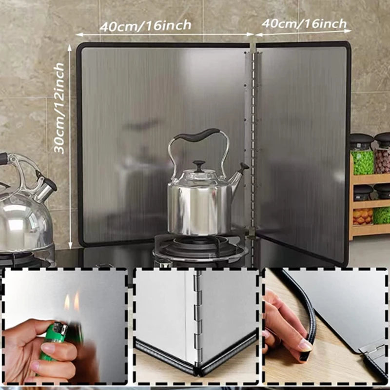 Foldable Stainless Steel Oil Splatter Guard for Frying Pan Oil Splatter Guard Nixie