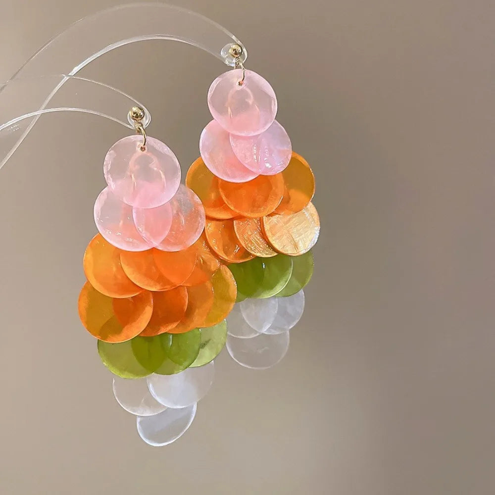 Shell Tassel Drop Earrings – Boho Seaside Women's Jewelry