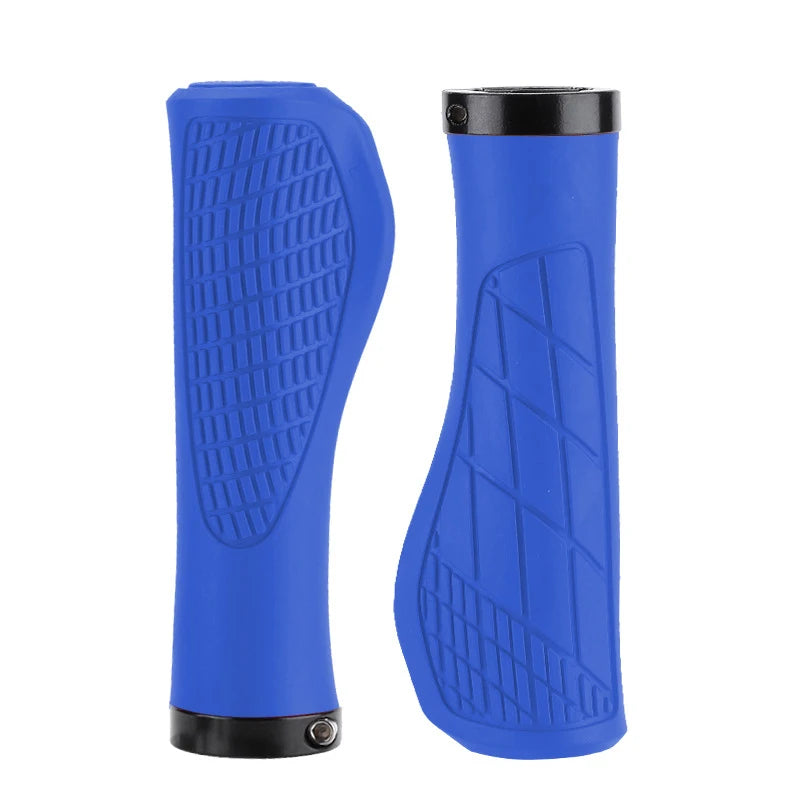 MTB Lock-On Bike Grips – Anti-Slip Rubber Handlebar Covers Bike Handlebar Grips Nixie M1 Blue Grip