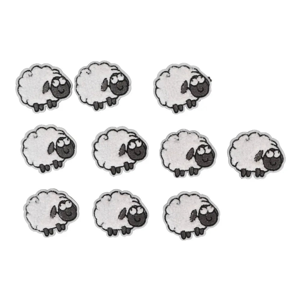 30pcs Sheep Iron-On Embroidered Patches for Jackets & DIY Crafts Iron-On Patches Nixie