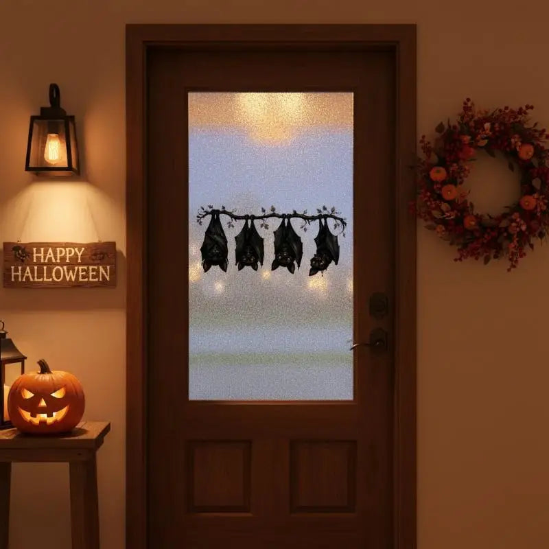 Halloween Hanging Bats Wall Decal – Removable PVC Window Sticker Halloween Wall Decal Nixie