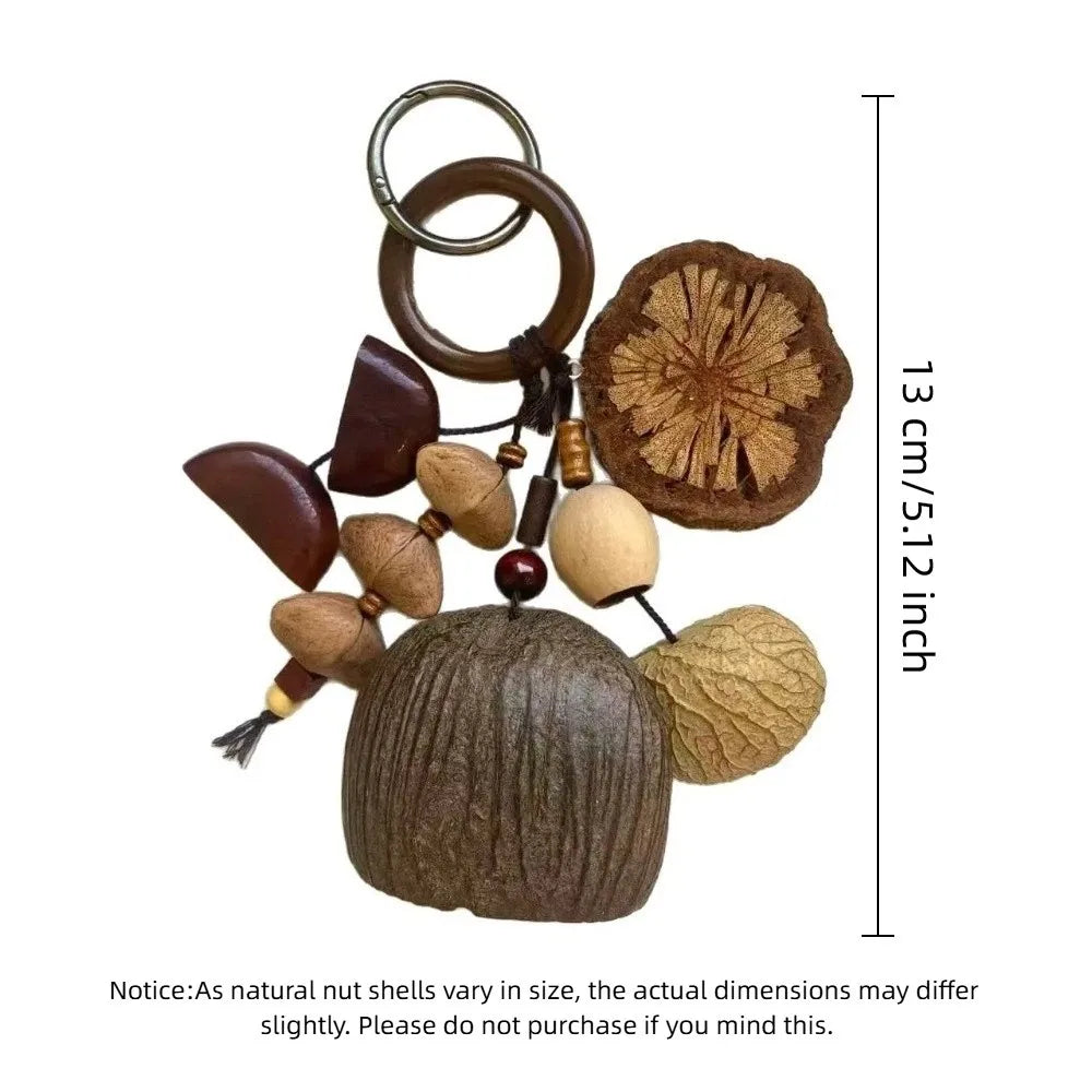 Handmade Natural Nut Shell Hanging Bell Pendant Décor Hanging Bell Pendant Nixie