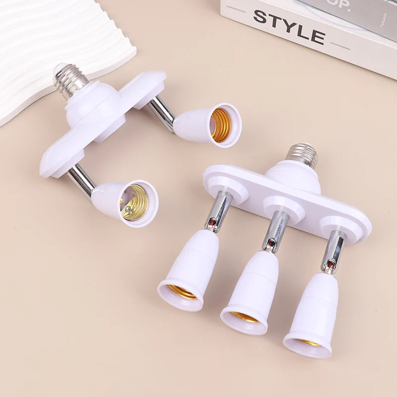E26 E27 Light Socket Splitter 1 to 2 or 3 Bulb Adapter