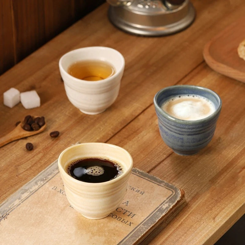 Japanese Rough Pottery Ceramic Cup – Retro Kung Fu Tea Mug 110ml Ceramic Tea Mug Nixie