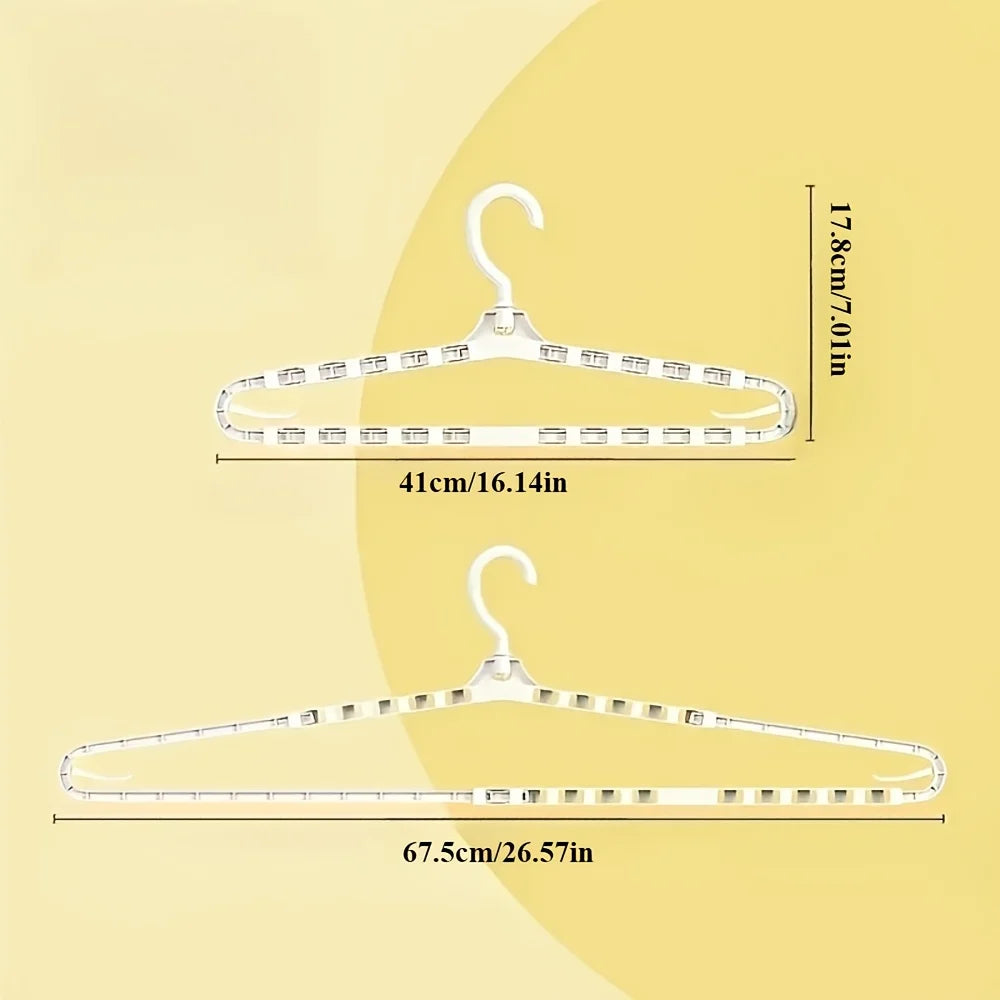2PCS Pull-Out Telescopic Hanger – 360° Rotatable Drying Rack