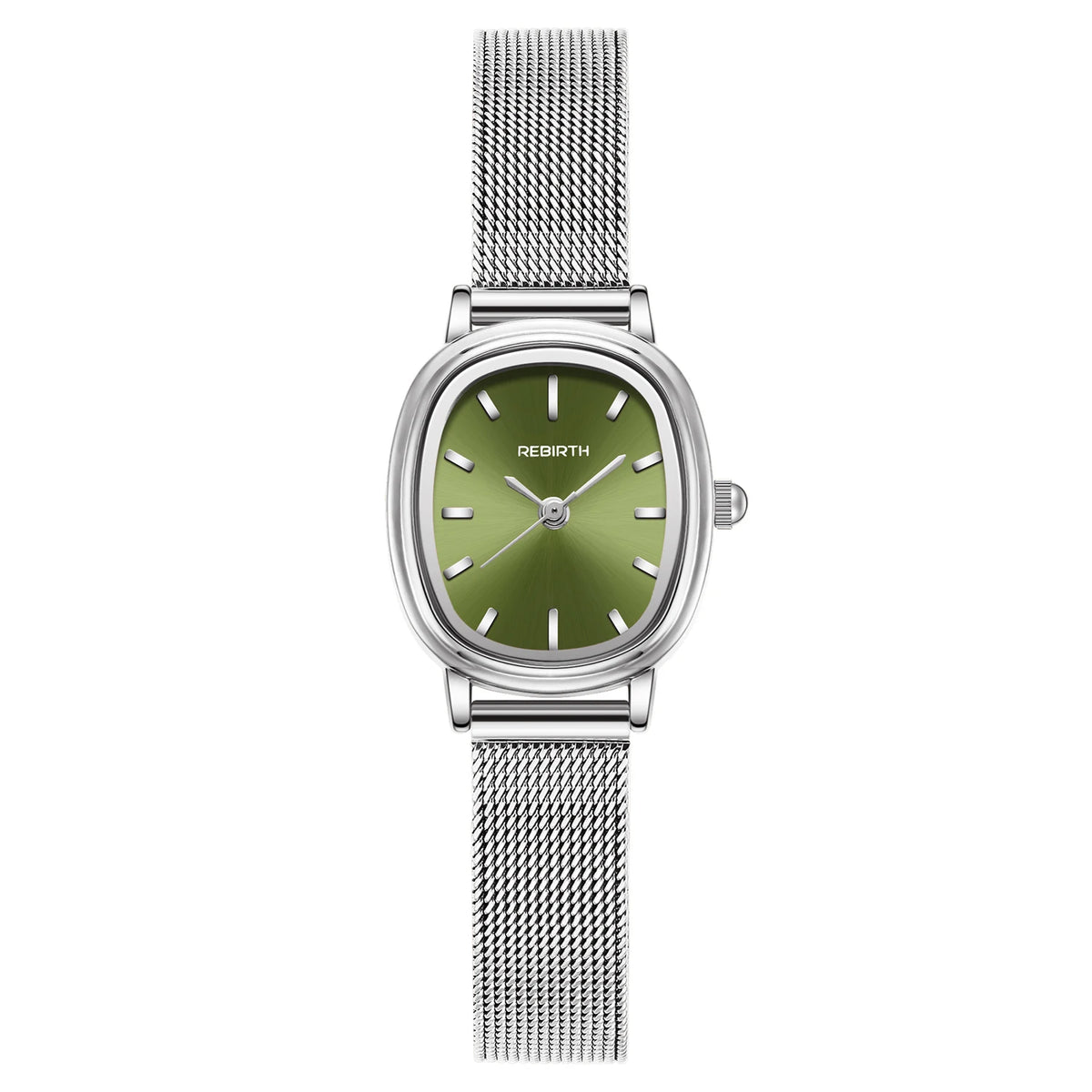 Retro Oval Silver Quartz Watch – Milanese Mesh Strap for Women Women's Quartz Watch Nixie 2