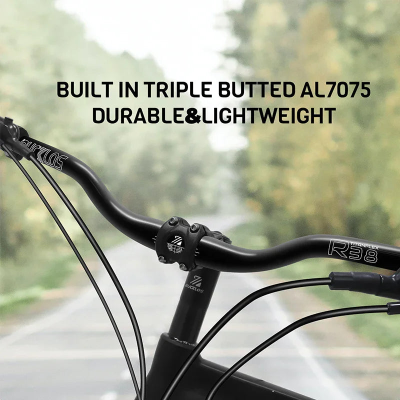 BUCKLOS MTB Handlebar 7075 Aluminum 720mm/800mm Riser Bar MTB Riser Handlebar Nixie
