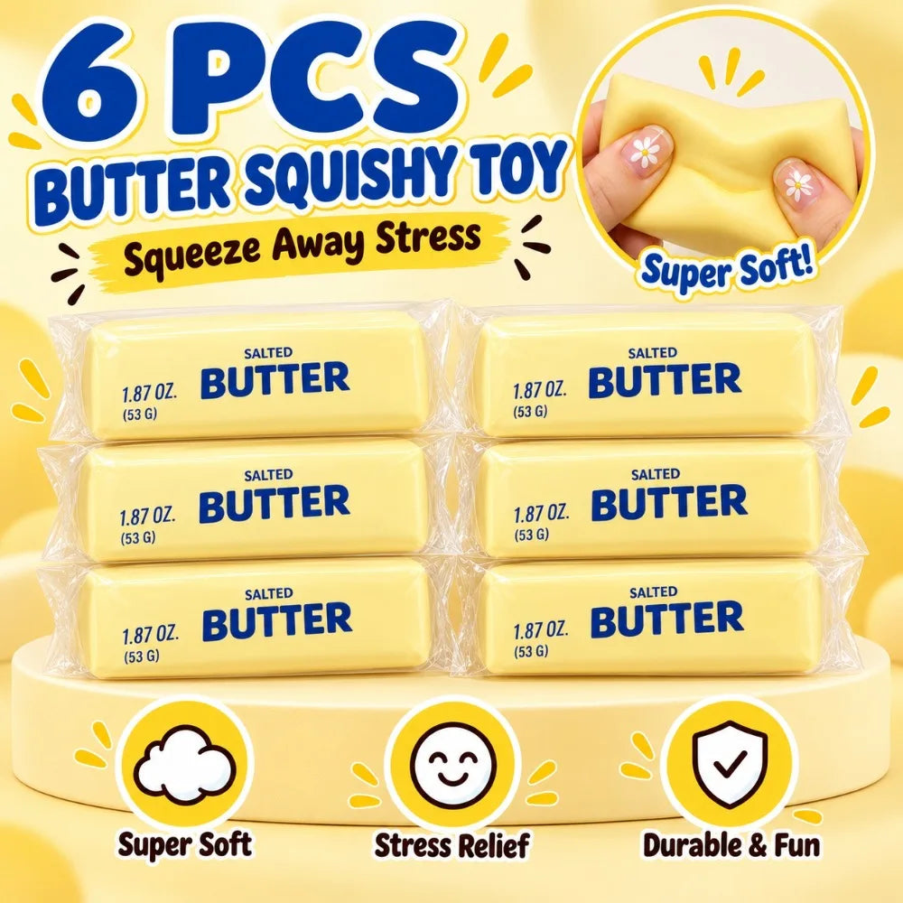 Squishy Slow Rising Butter Stick Fidget Toy | Stress Ball Gift