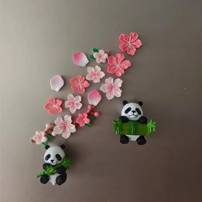 8Pcs 3D Cherry Blossom Fridge Magnets – Floral Home Decor Decorative Fridge Magnets Nixie