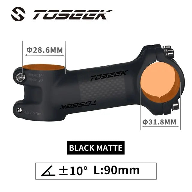 TOSEEK Carbon Alloy MTB Handlebar Stem 31.8mm Ultralight
