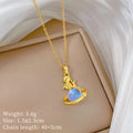 Starry Sky Pendant Choker Necklace – Gold Stainless Steel Pendant Choker Necklace Nixie XL2606-798