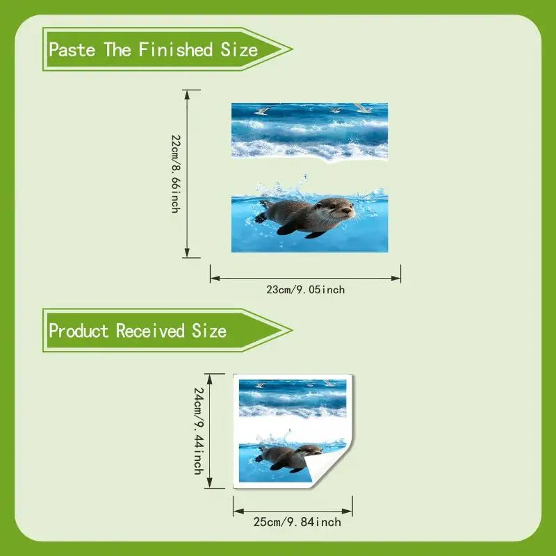 Cute Sea Lion Waterproof Bathroom Wall Sticker | Removable Decal Wall Decal Sticker Nixie