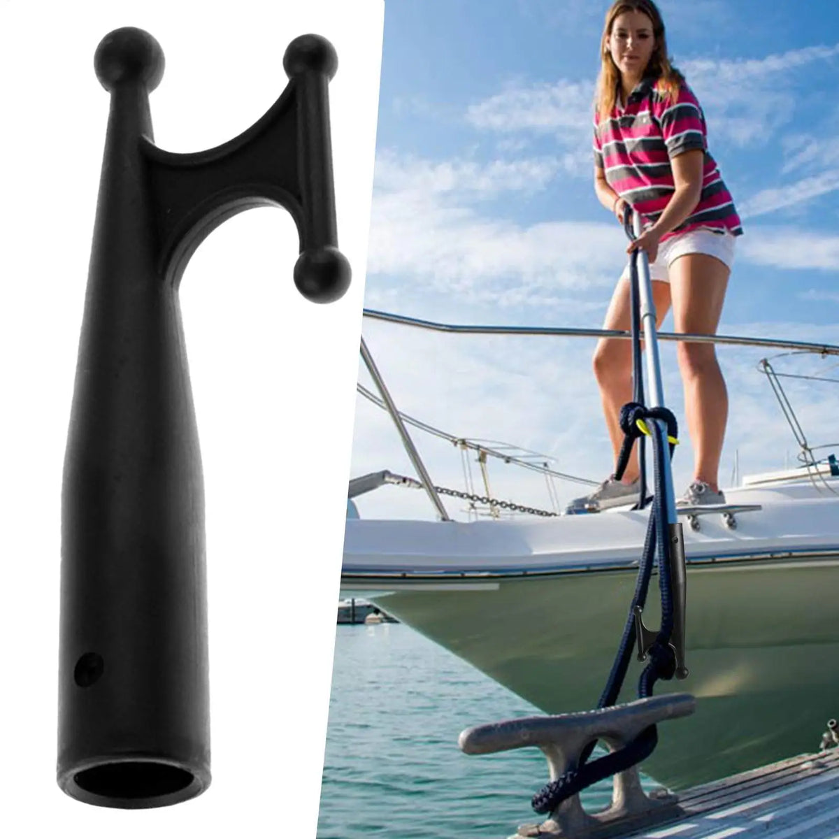 Nylon Boat Hook Head – Rust-Resistant Marine Docking Tool Marine Docking Hook Nixie