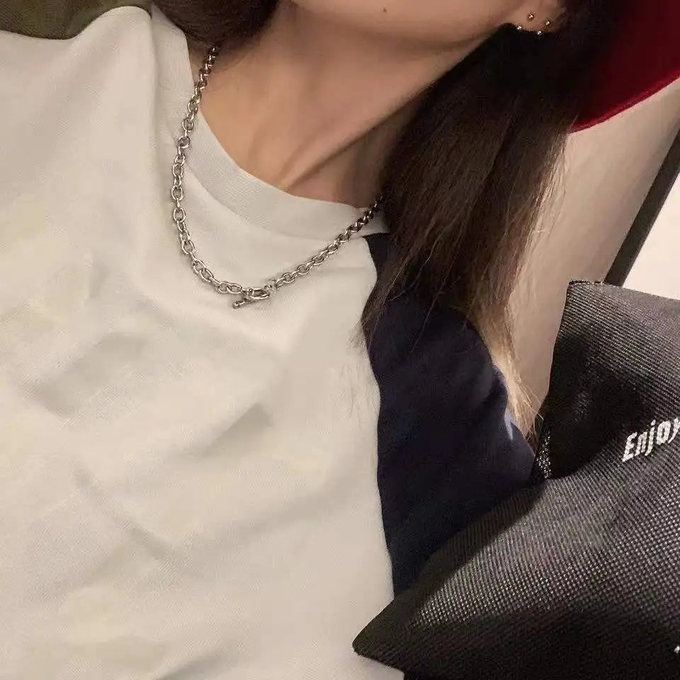 4pcs Hip Hop Thick Chain Collarbone Necklace Set – Unisex Chain Necklace Set Nixie
