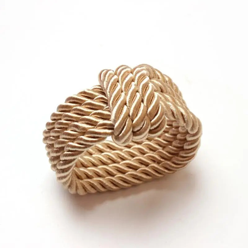 Woven Rope Napkin Rings – Wedding & Holiday Table Décor Napkin Rings Nixie