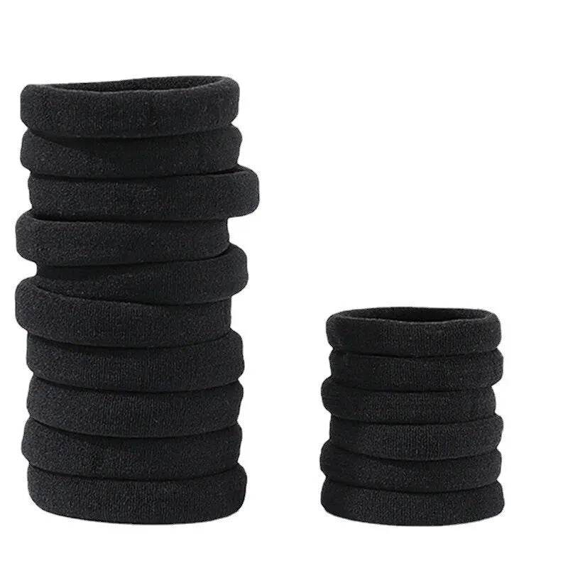 Black Seamless Elastic Hair Ties 50pcs – High Elasticity Bands Elastic Hair Ties Nixie