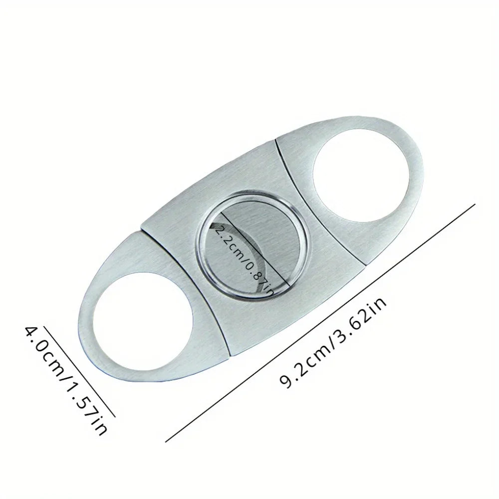 Stainless Steel Guillotine Cigar Cutter – Double Blade Classic Cigar Cutter Nixie