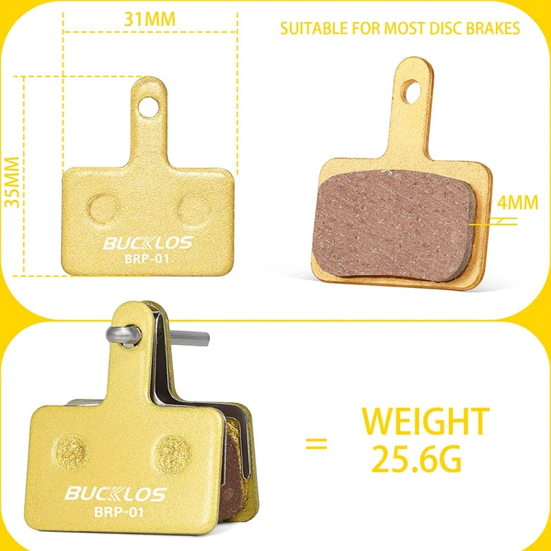 BUCKLOS Copper Disc Brake Pads for Shimano B01S MTB Bikes Disc Brake Pads Nixie