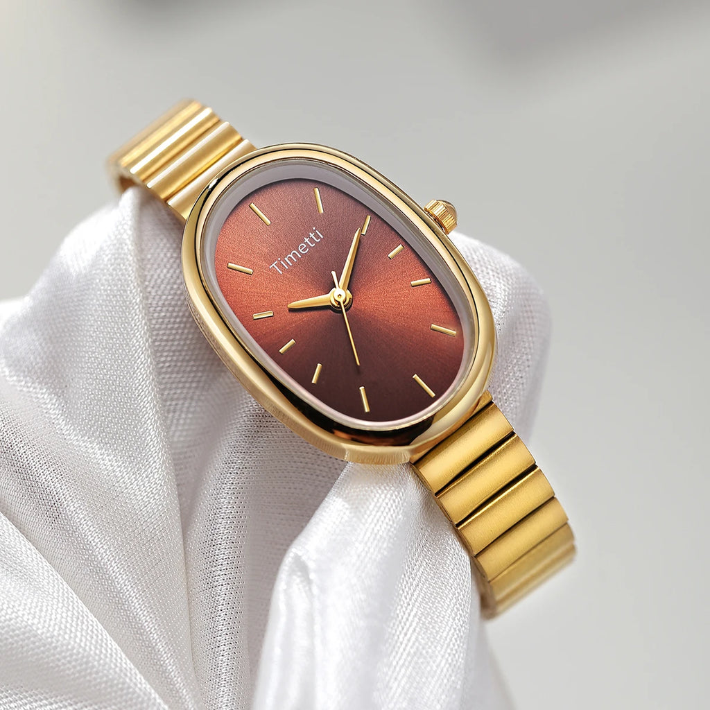 Timetti Women's Roman Numeral Casual Quartz Watch | Alloy Women's Quartz Watch Nixie