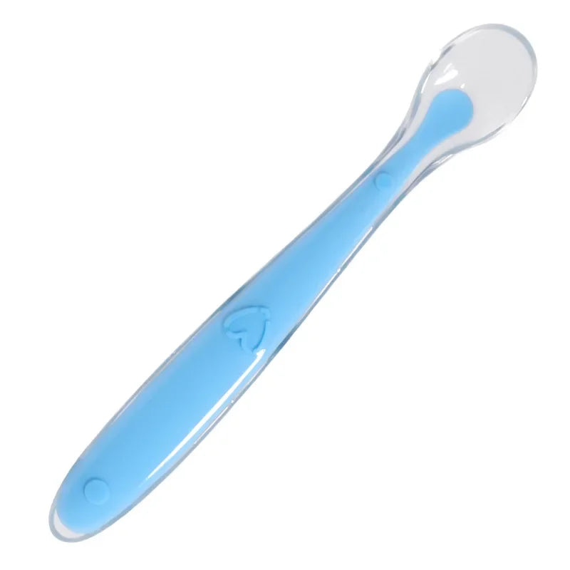 Baby Silicone Feeding Spoon Set – BPA-Free, 4 Colors Baby Feeding Spoon Nixie Blue