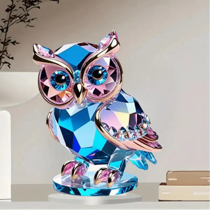 Crystal Acrylic Owl Desktop Ornament | Animal Home Decor Desktop Ornament Nixie